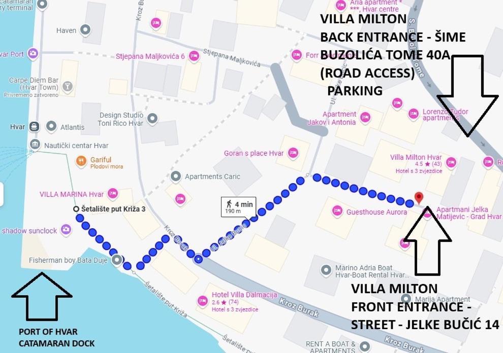 Villa Milton Hvar هفار المظهر الخارجي الصورة